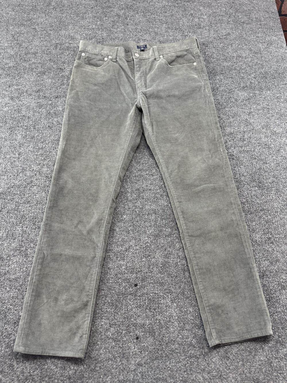J.Crew Pants Mens 33x30 Green Slim Flex Corduroy 5 Pocket Stretch Re-Imagined